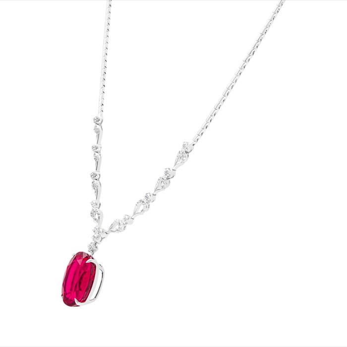 Fuchsia Diamond Ladies Necklace LWF1363