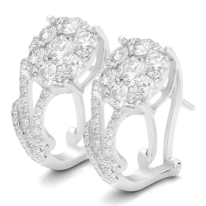 Diamond Earrings Illusion Lotus AF0225