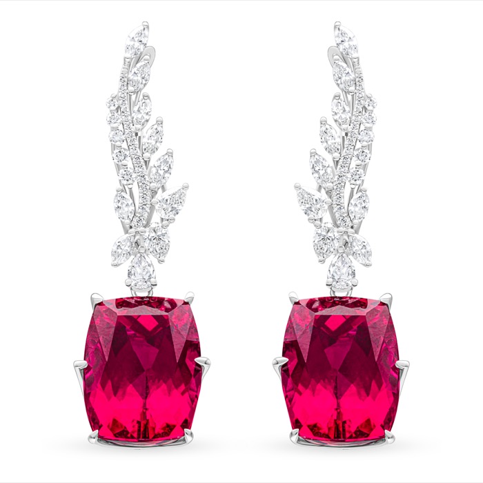 Fuchsia Diamond Ladies Earrings AF1186