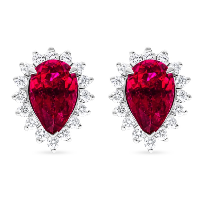 Fuchsia Diamond Ladies Earrings AF1460