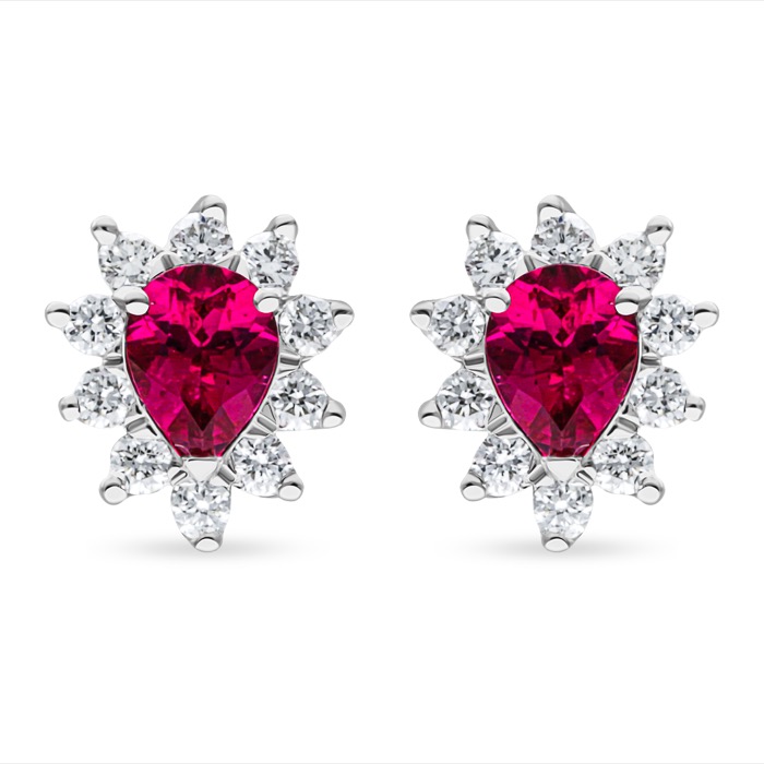 Rubelite Diamond Ladies Earrings AF1462