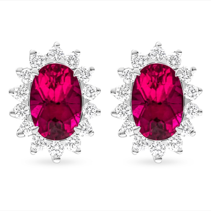 Fuchsia Diamond Ladies Earrings AF1463