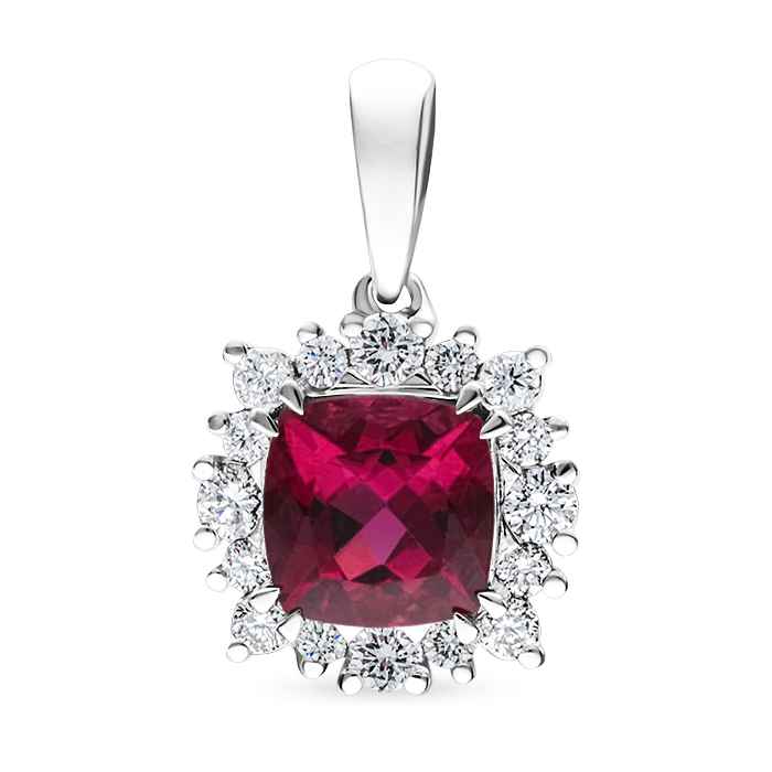 Rubelite Diamond Ladies Pendant LWF1252