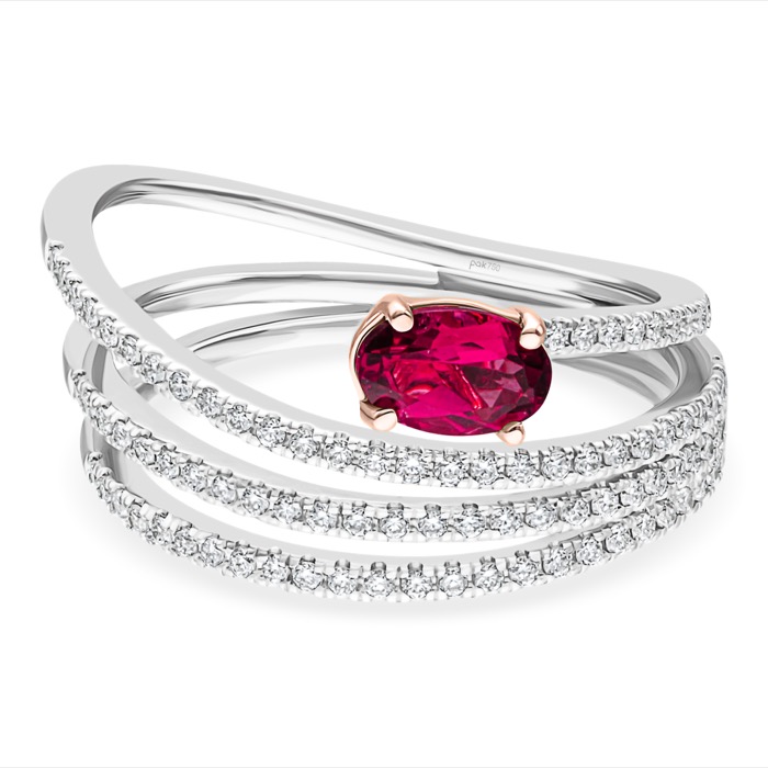 Fuchsia Diamond Ladies Ring CWF2884
