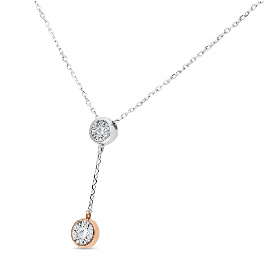 Solitaire Dual Mirage Necklace N19025