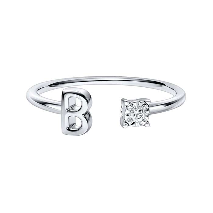 You & I Alphabet Ring  S136-CWS0541-B