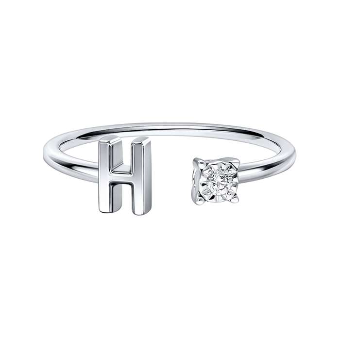 You & I Alphabet Ring S136-CWS0541-H